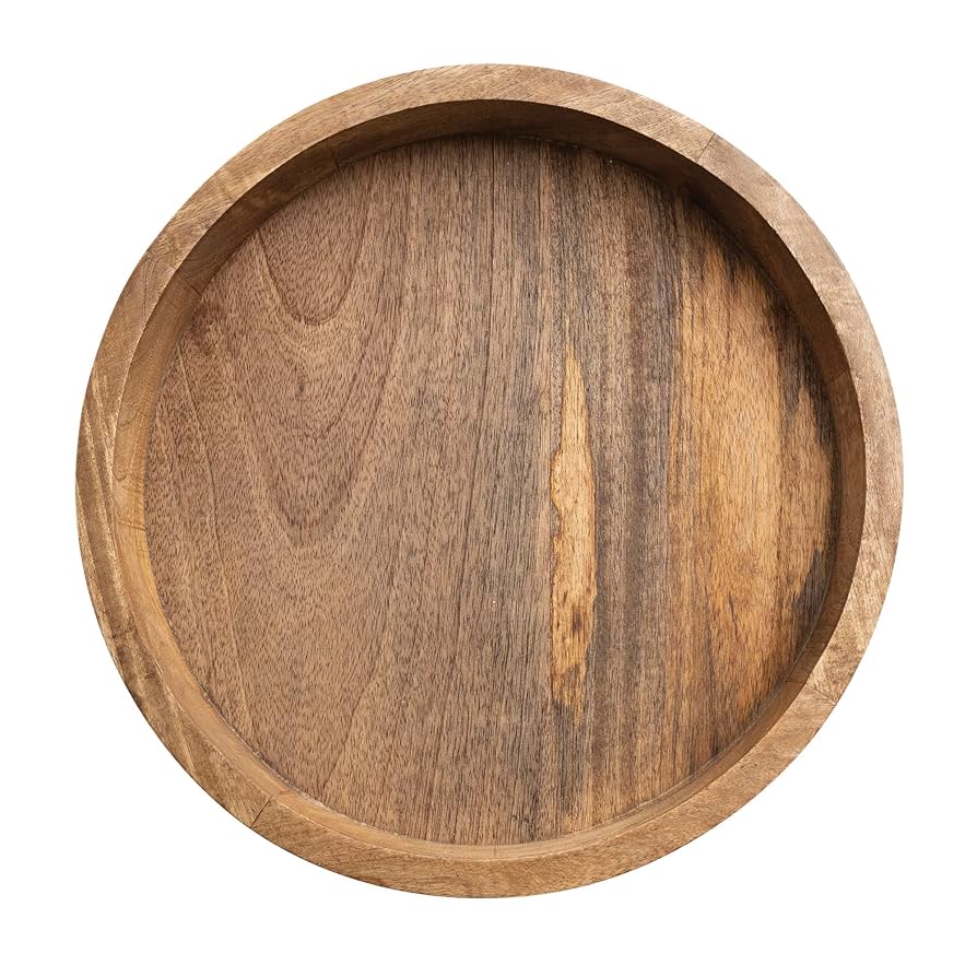 Artisan Footed Wooden Tray – Mango & Reclaimed Wood Elegance