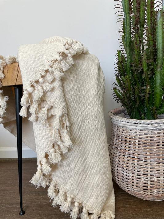 Rustic Artisan Cotton Throw